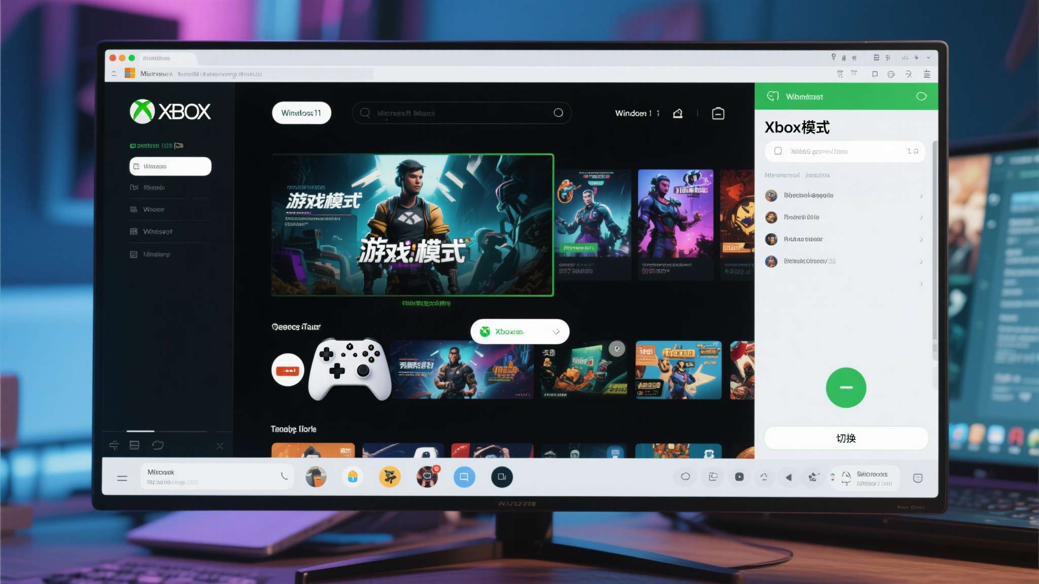 "Xbox模式"本质上是微软为Windows 11量身打造的沉浸式游戏界面，类似